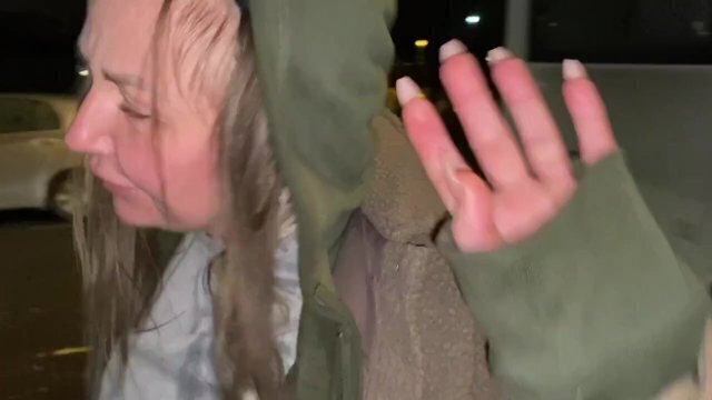 Street woman flashes