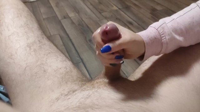 Long nails girl from jerked off, edging handjob