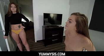 YummySis - Sami White joins in on the action guzzling some of her stepbrothers hot cum