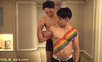 They Enjoying to touch and feel his big muscles and pecs! Vid906 Come and get your desires