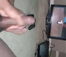 Play game relaxing stroking brown part