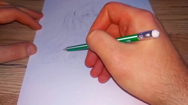 exited Japanese woman leans huge boobs against glass