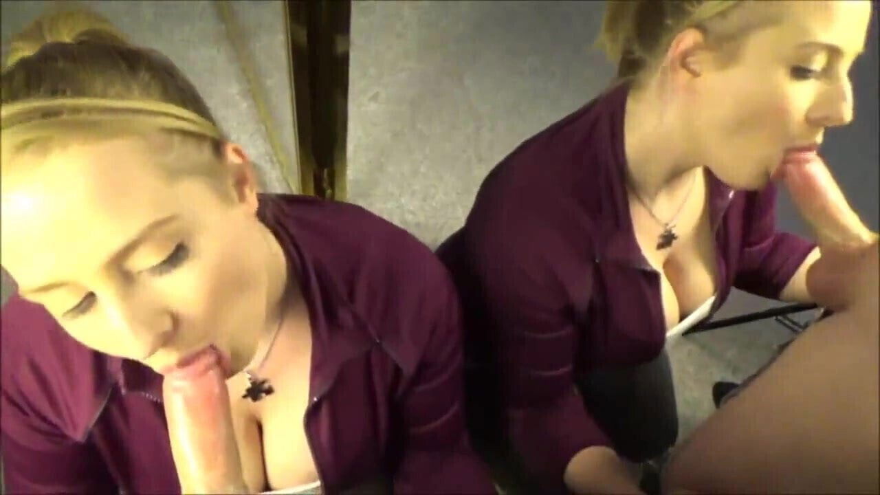 Double vision-blonde wife's dripping salivating deepthroat