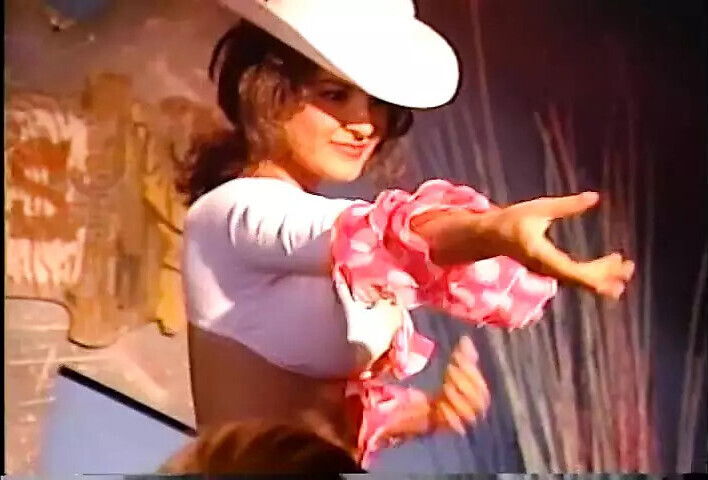 cowboy rides blonde mare with hard thick