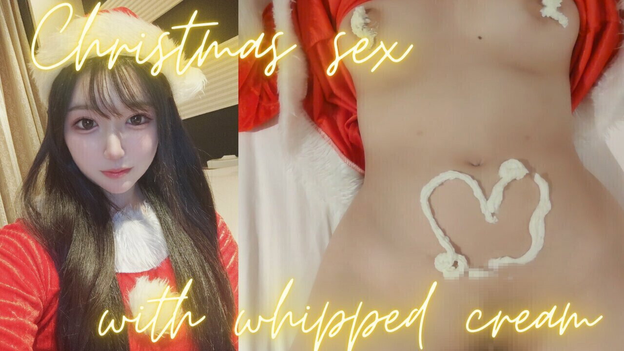 with whipped cream Christmas.