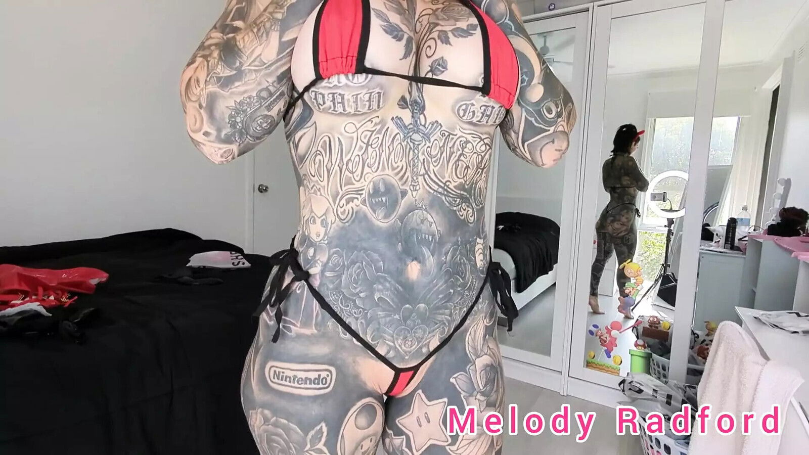 Pink Leather Micro Bikini Bunny Ears Haul Melody Radford Onlyfans