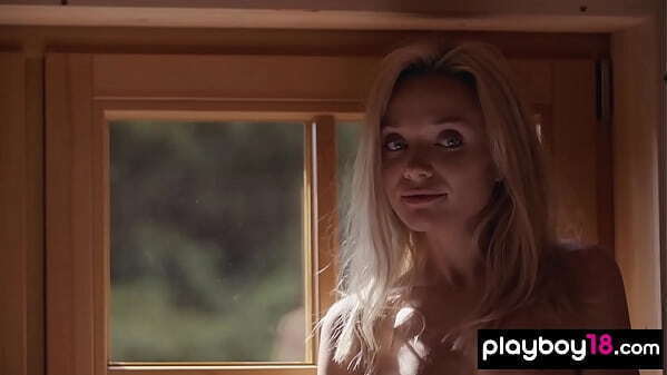 Petite natural Russian blondie Zhenya Belaya stripping posing