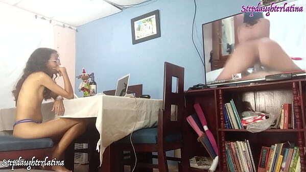 stepbrother invited watch movie. didn'_t know porn