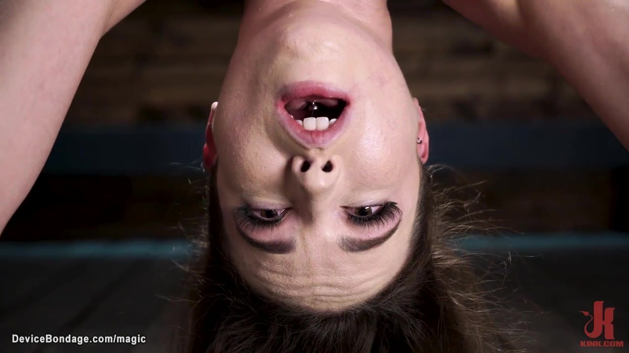 Skinny slave bound vibrated