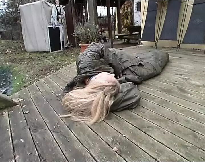 Military sadist dominant girlfriend together torture innocent blonde girl.