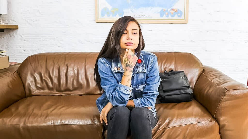 Latina Brunette Tattooed Audition Makes Horny Producer's Michel Chika