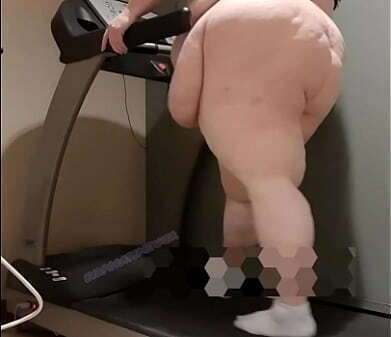 SSBBW EVAPORATEDMILKER HUGE BELLY &amp_ TREADMILL