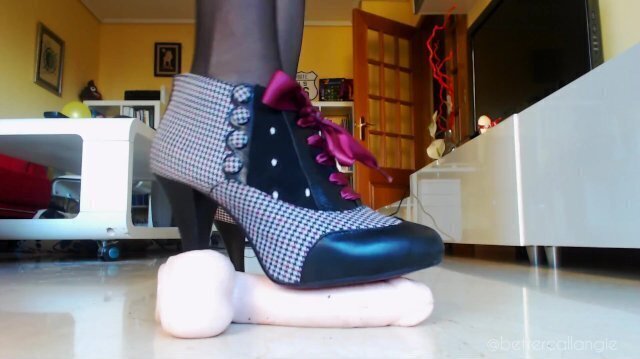 Dildo stomping with sexy ankle boots, imagine crushing your...