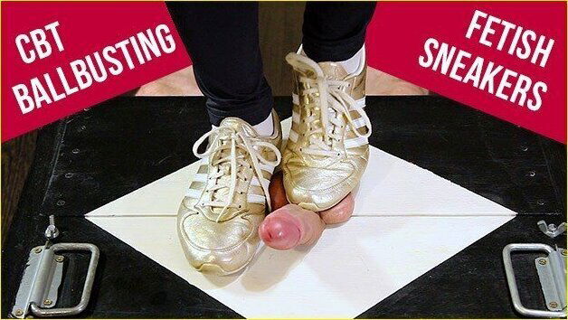 Sport sneakers action Ballbusting