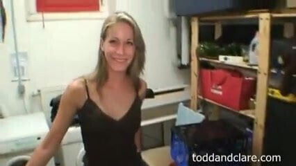 blonde milf is late with rent