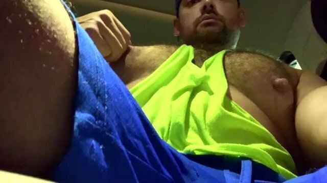 Flashing Swollen Jock Public Garage After