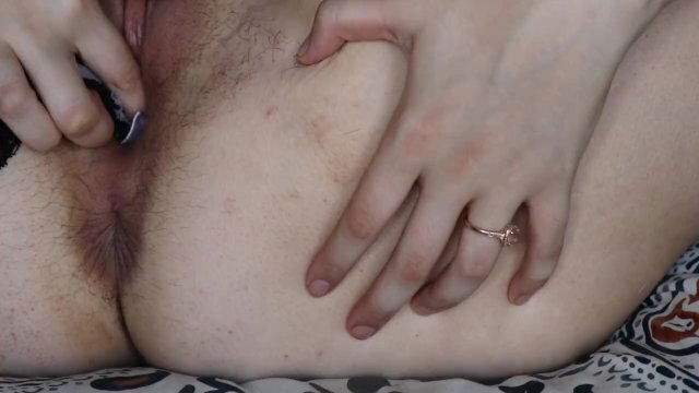 Chubby Ginger Stuffing Panties into Pussy