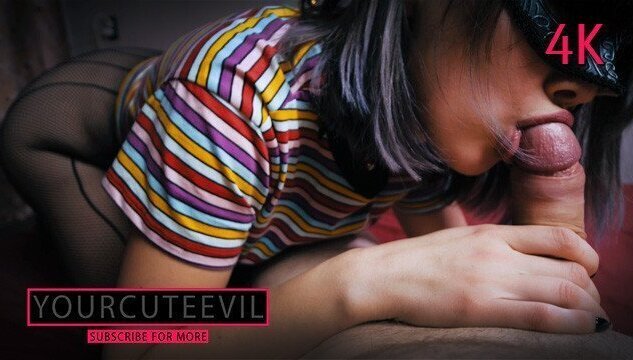 Cute Kitty Hungry for Cock - Sloppy Blowjob POV close up 4K 2160p