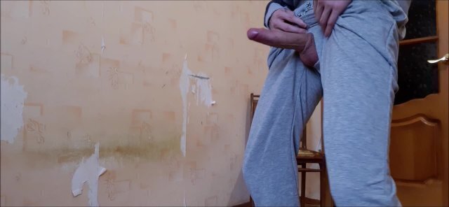 Russian dirty clothes masturbates spits