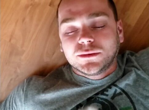 Reminding foot slave who the boss is with dirty socks