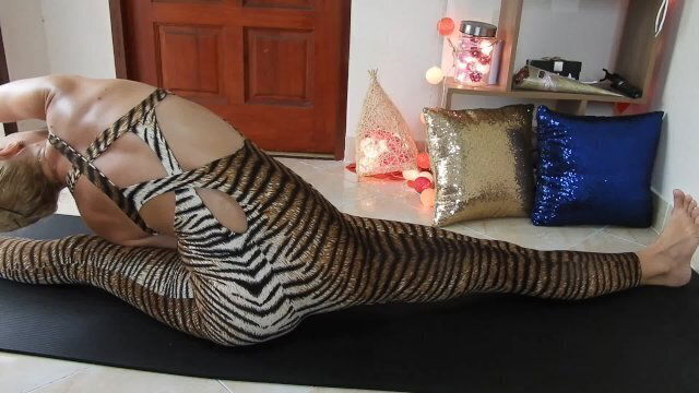 Splits Training Leopard Print Tease