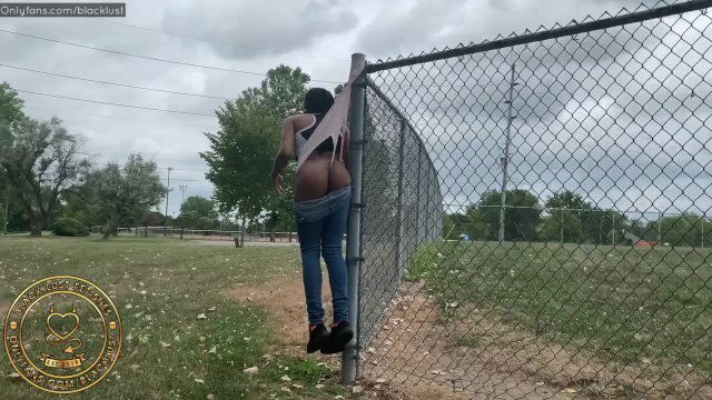 Ebony Public Pantsed Hanging Wedgie