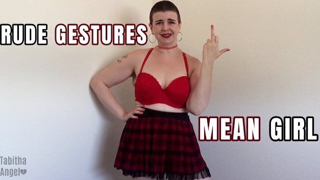 Rude Gestures Mean Girl