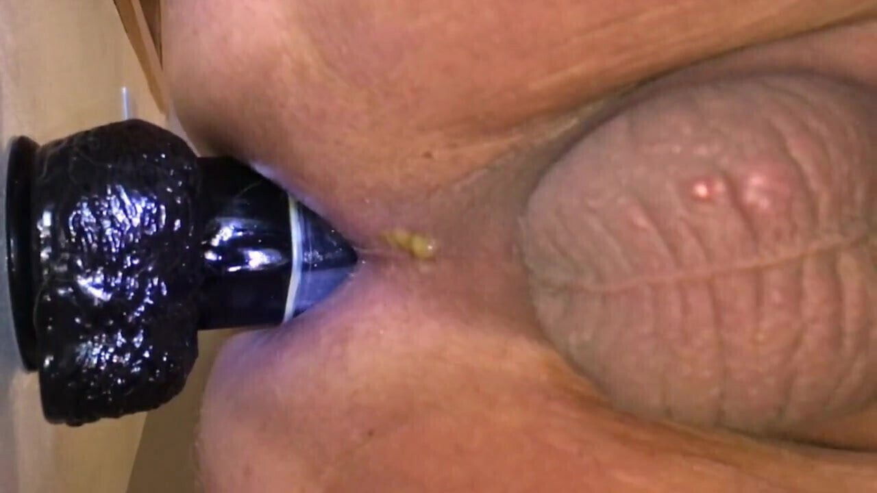 Balls deep 13 inch black dildo