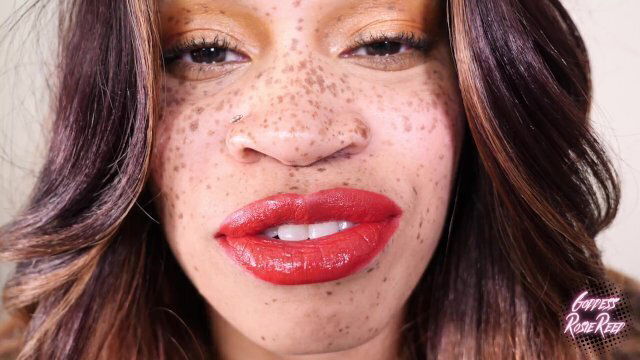 Goddess Rosie Reed Lipstick Fetish Ebony Mouth Fetish Kissing Humiliation