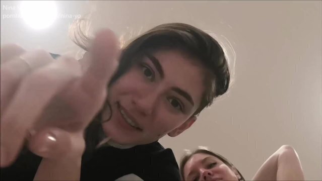 GTS FETISH Giant Girls Nina Yo & Miss Alisa Tease & Stomp you w/h Their Huge Bare Feet & Soles