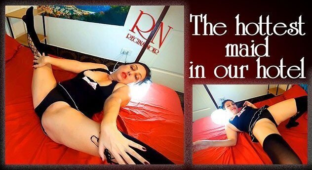 hottest maid hotel Flexible lady nylon satin striptease maid FULL