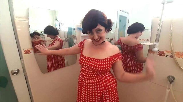 Pinup panties front mirror Retro Vintage