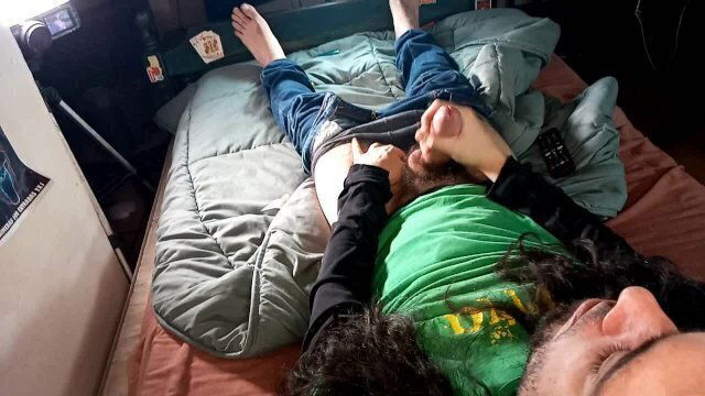 Male Solo Eating (Back Angle)