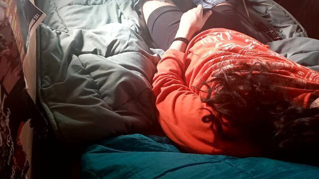 Male Solo Eating (Back Angle)