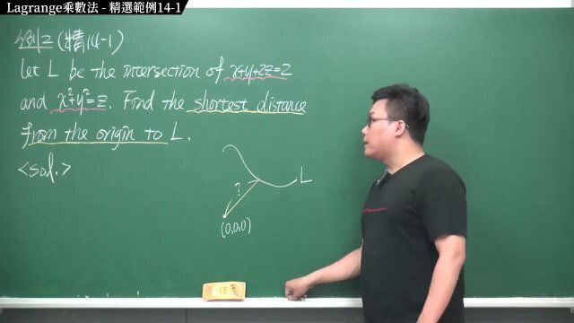 #素人｜張旭微積分2020版(下)｜多變數函數的微積分｜重點十四：Lagrange 乘數法｜精選範例 14-1｜數學老師張旭