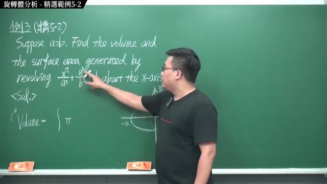 #大學｜張旭微積分2020版(下)｜向量微積分｜重點五：旋轉體分析｜精選範例5-2｜數學老師張旭