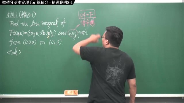 #火辣｜張旭微積分2020版(下)｜向量微積分｜重點八：微積分基本定理 線積分｜精選範例8-1｜數學老師張旭