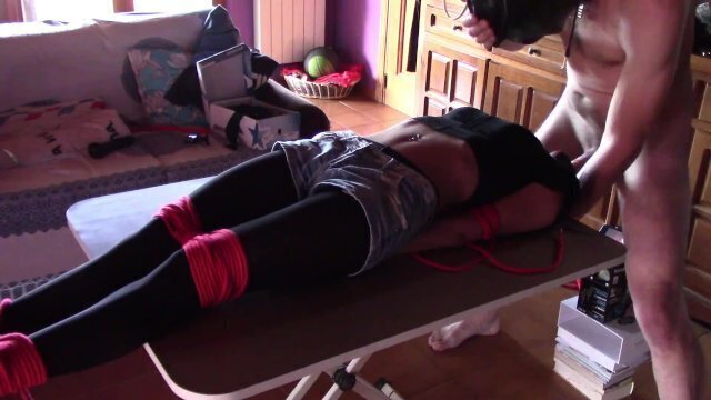 Milf model hogtied heels pantyhose. Throat fucked huge oral creampie