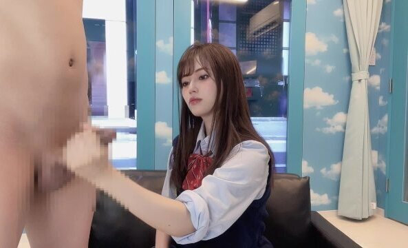 【MM号】マジックミラーでお外丸見え仁王立ち手コキする日本素人美女/亀頭責め/寸止め/JKコスプレ【ゆなぱんちゃんねる】