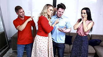 Milf'_s Crystal Rush and Charley Hart discipline their misbehaving stepsons Nicky Rebel and Alexander Vega by sitting on their faces with theiir fat asses!