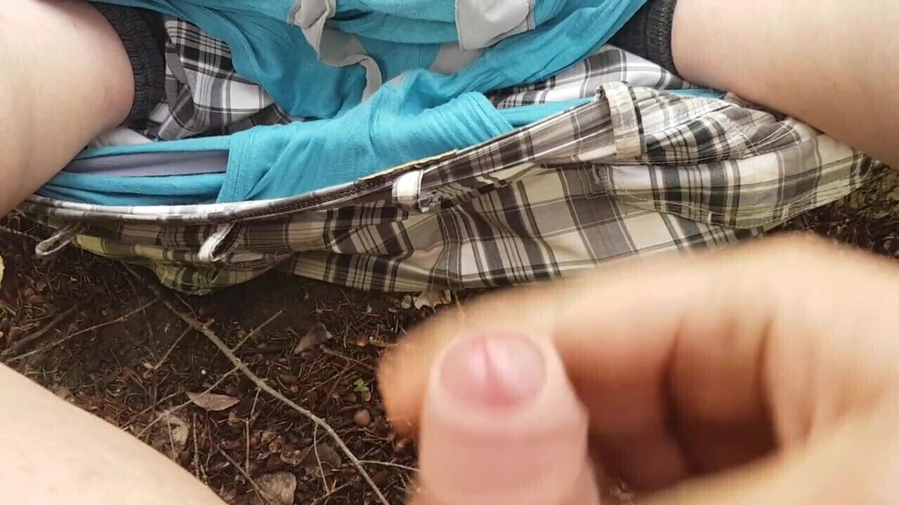 jerking off in the woods alone