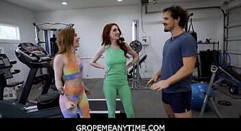 GropeMeAnytime -Free Weights, Free Cunts, Free Use - Aria Carson, Madi Collins