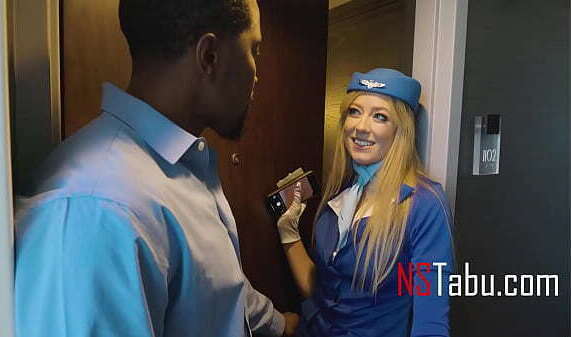 Blonde Hostess Fucks Random Black Motel