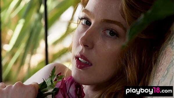 Long legged Erna Ohara stripping washing hairy redhead pussy