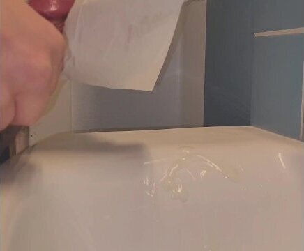 0.25 Slow-motion public bathroom into sink.