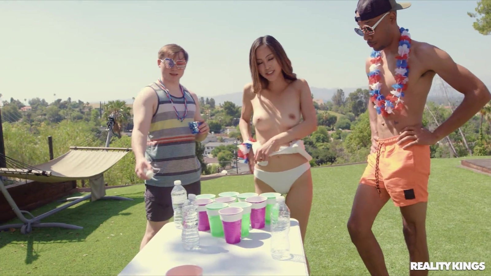 threesome with brunettes Alexia Anders Alice Marie