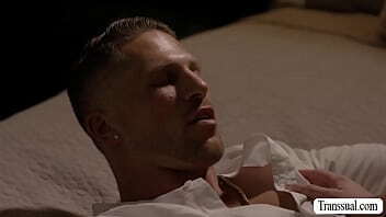 Hot blonde Shemale Gracie Jane gets rimjob and ass fucked