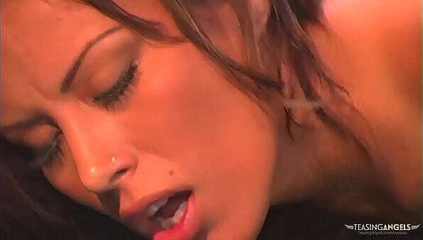 blowjob close looks pretty arousing brunette deliciously sucks dick