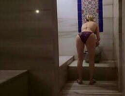 took girl sauna fucked powerfully