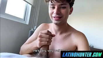 LatinoHunter.com - Cute Latin Teen sucks a big uncut cock